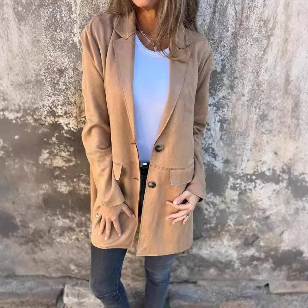 Loren Suede Coat™ with Longline Cut / Timeless Elegance for Every Season!