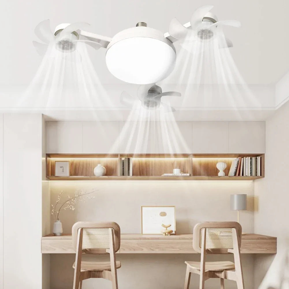 Modern Foyer™ Ceiling Fan with 4 Blades, LED Lamp and Remote Control / Efficient Ventilation and Elegant Lighting for Any Room!