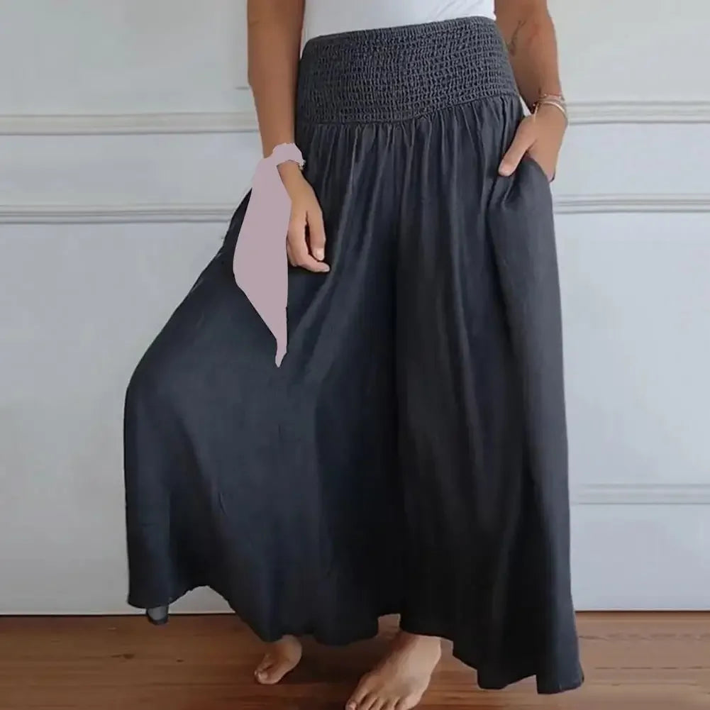 Vanilla™ Skirt-Pants in Cotton Linen with High Shaping Waist / Freedom and Comfort for Your Body, Style that Enhances Every Movement!