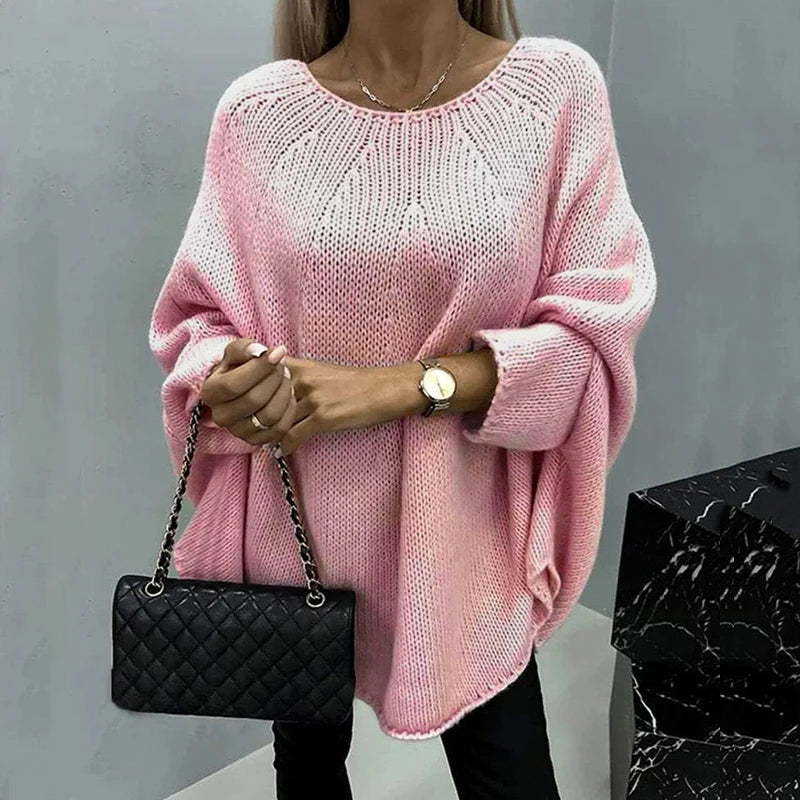 Montreux™ Oversized Knit Sweater with Batwing Sleeves and Cocoon Fit / Cozy Minimalism from Day to Night!