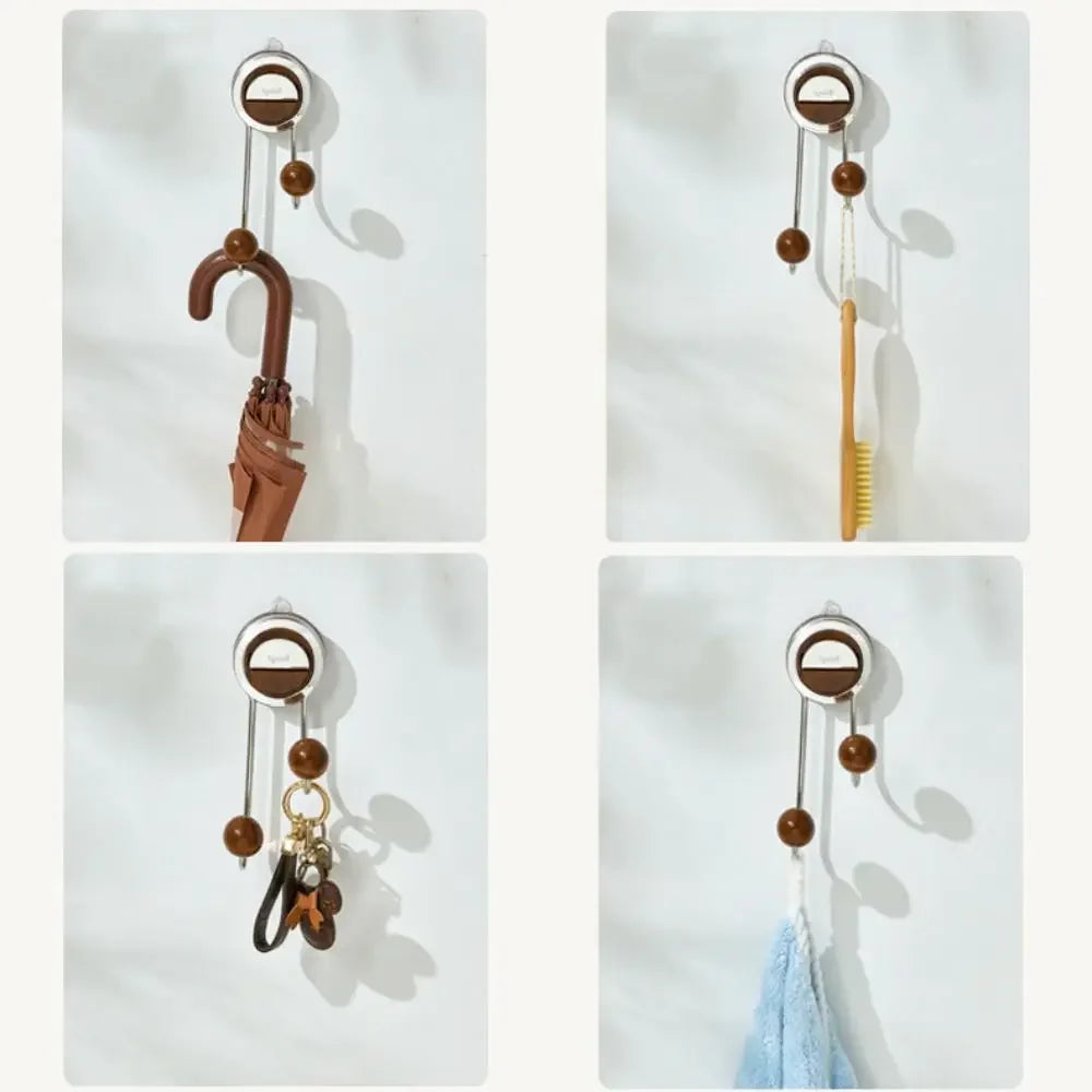 Modern Foyer™ Object Organizer Hook with Sophisticated Wooden Finish and No-Drill Fastening / Practical Organization with a Touch of Luxury for Your Home!