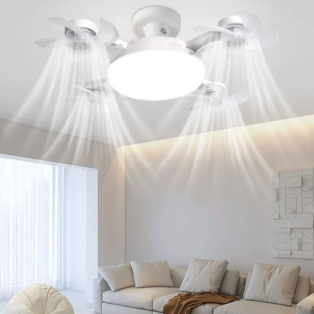 Modern Foyer™ Ceiling Fan with 4 Blades, LED Lamp and Remote Control / Efficient Ventilation and Elegant Lighting for Any Room!