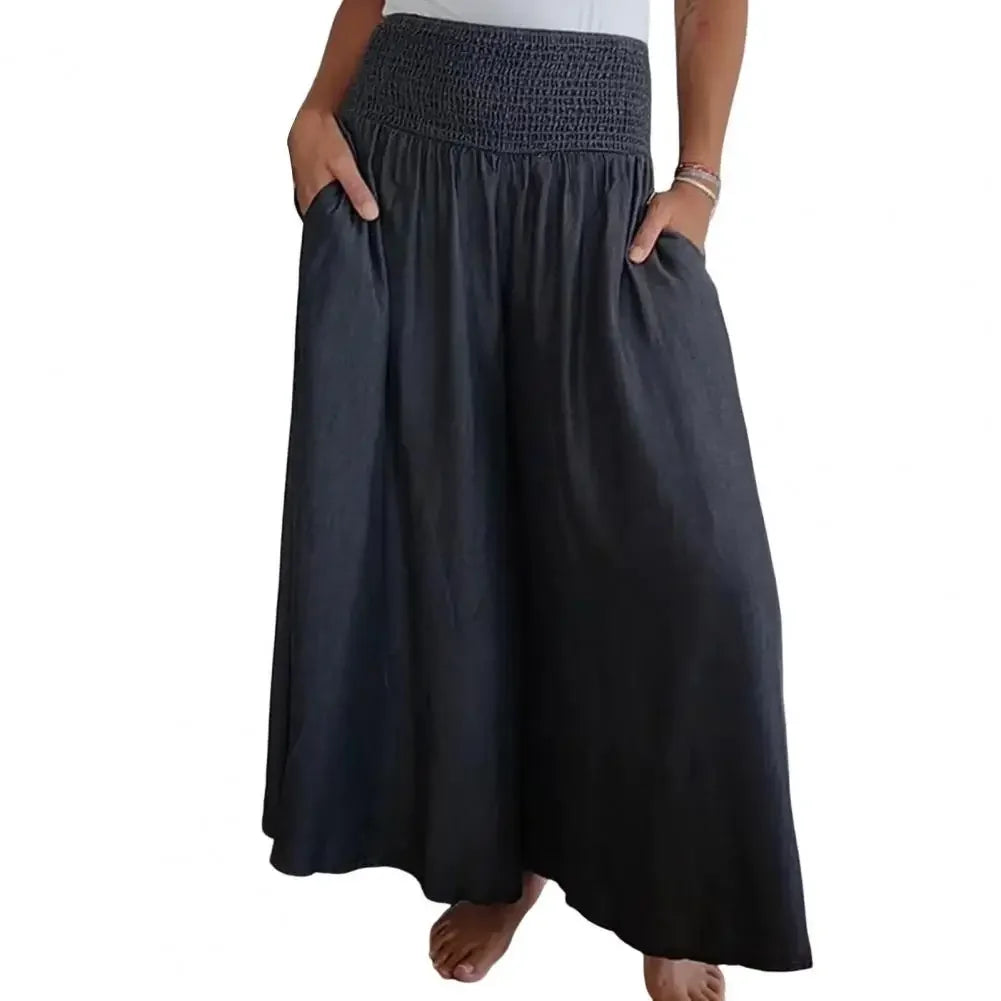Vanilla™ Skirt-Pants in Cotton Linen with High Shaping Waist / Freedom and Comfort for Your Body, Style that Enhances Every Movement!