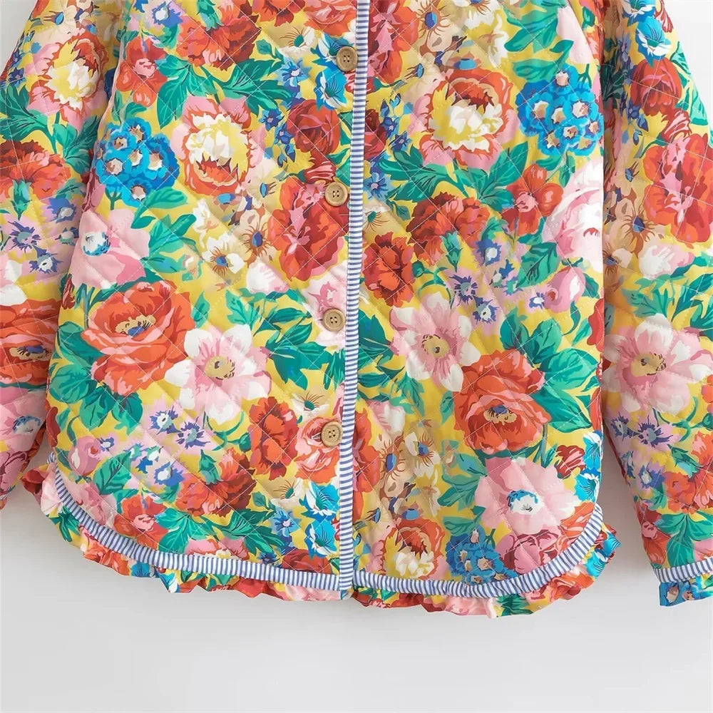 Amsterdam Jacket™ with Premium Floral Print and Quilted Texture / The Must-Have Statement Piece for Effortless Style!
