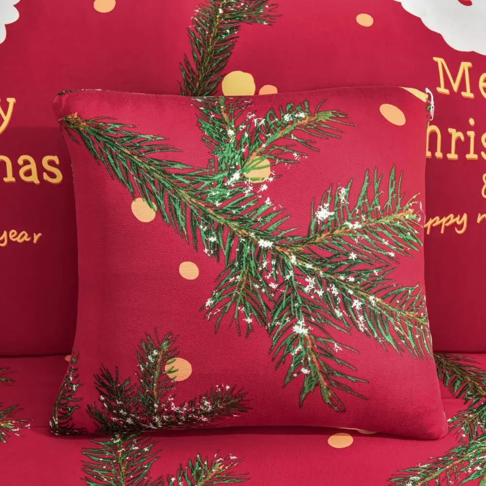 High Elasticity Spandex Christmas Sofa Cover / Instant Decor Your Christmas Deserves! + Free 2x Pillowcase