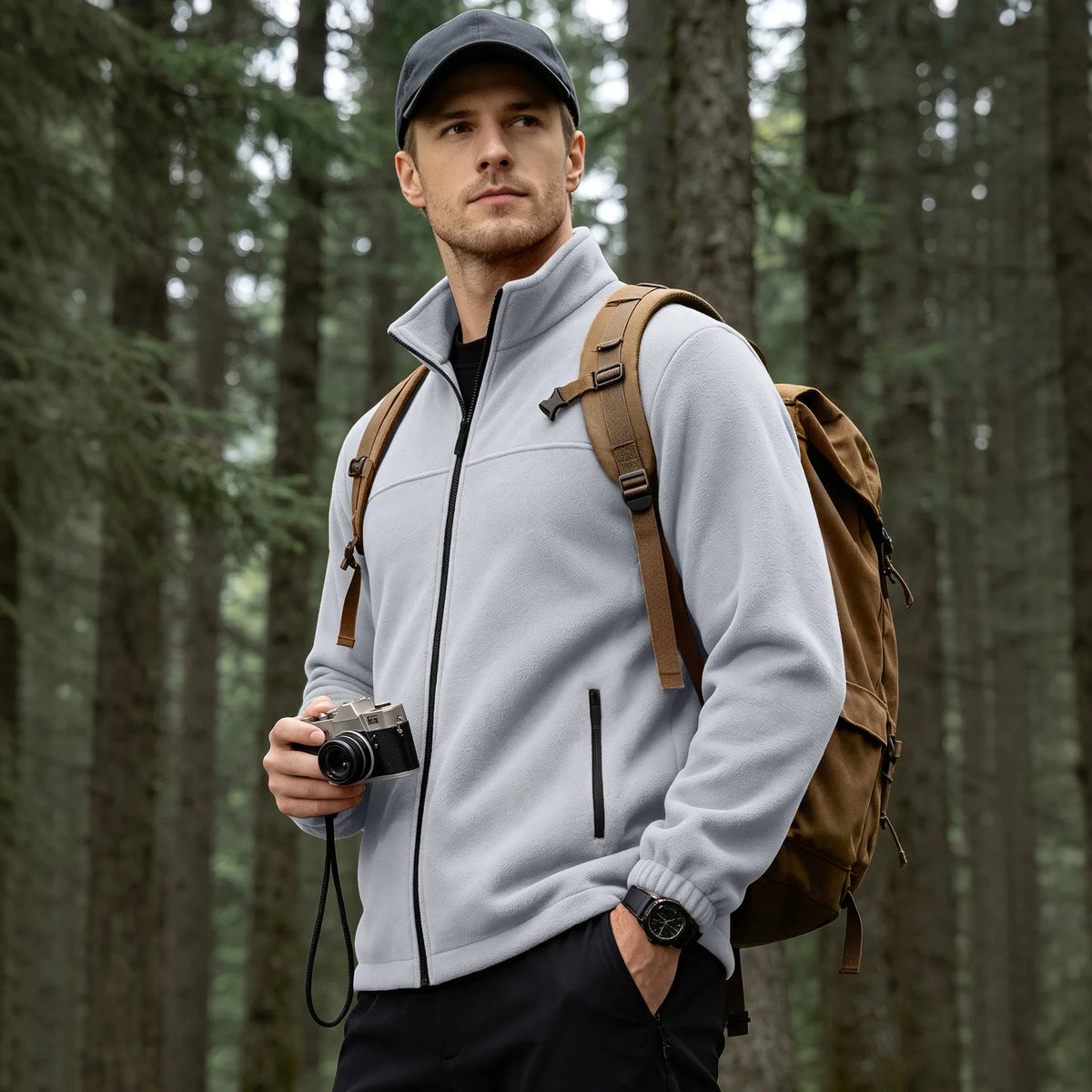 Caldwell™ Fleece Jacket with High Collar and Front Zipper