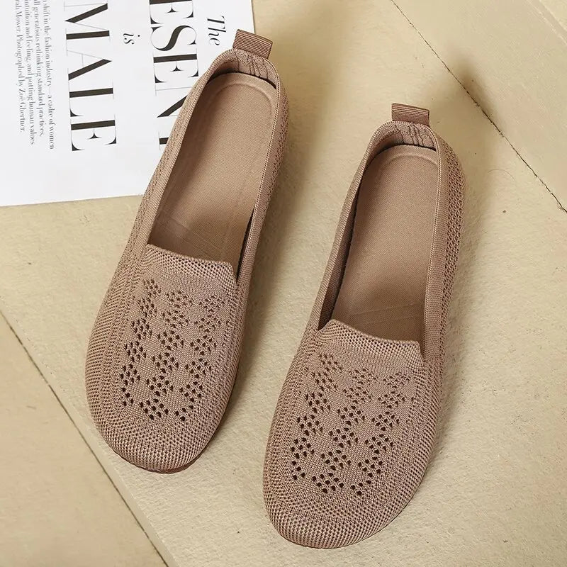 Avelis™ Slip-On Flats with Open-Knit Upper