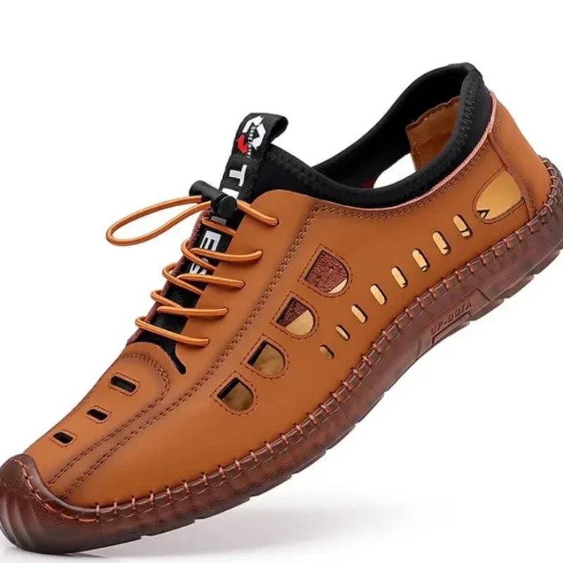 Adelar™ Leather Water Shoe with Handcrafted Stitching / Prevents Odor and Provides Supreme Comfort for Work and Leisure!