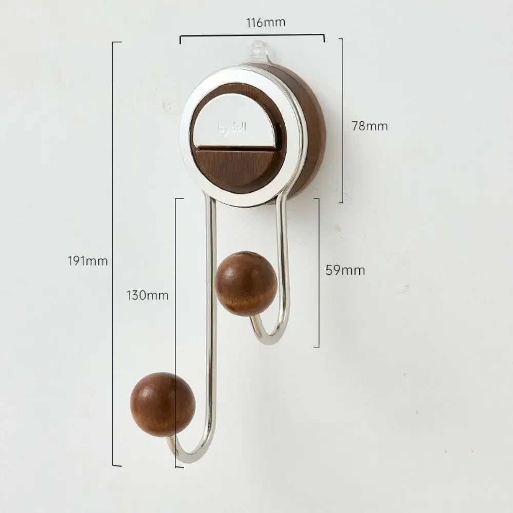 Modern Foyer™ Object Organizer Hook with Sophisticated Wooden Finish and No-Drill Fastening / Practical Organization with a Touch of Luxury for Your Home!