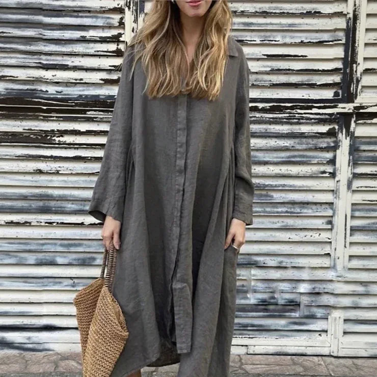 Hannah™ Dress in Rustic Linen and Essential Pockets / The Rustic Classic with a Contemporary Soul and a Handmade Touch!