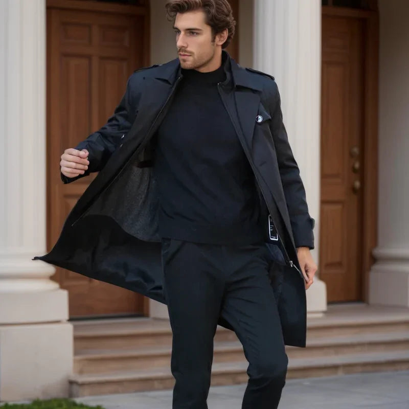 Empire Gentleman™ Coat in Premium Cashmere Blend with Inner Lining / For Men Who Exude Power in Every Step!