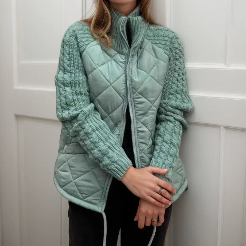Norwegian Soft™ Quilted Jacket with Knitted Detail / European Design that Embraces Style!