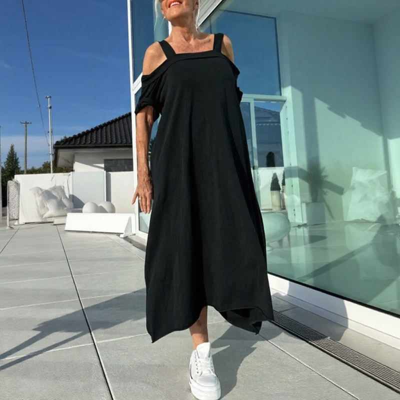 Evora™ Dress with Vented Shoulders and Loose Fit / For Women who Shine with Lightness and Boldness!