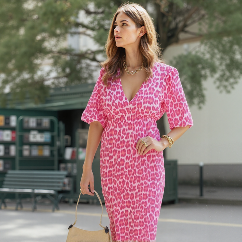 Jenner™ Lightweight Viscose Dress with Back Bow / Elegant Freshness That Transforms Any Day!