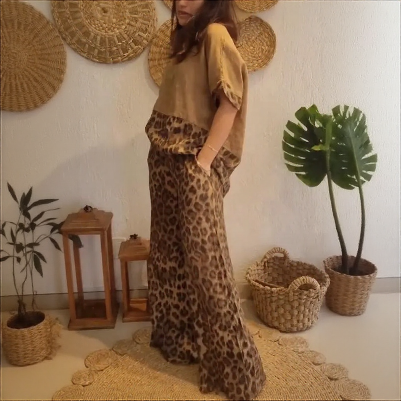 Oasis™ Cotton Linen Set with Wild Print / Comfort and Style for Women Who Make Their Presence Known!