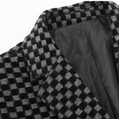 Men’s Blazer-Style Coat – Warm Lined Outerwear for Everyday Elegance and Comfort