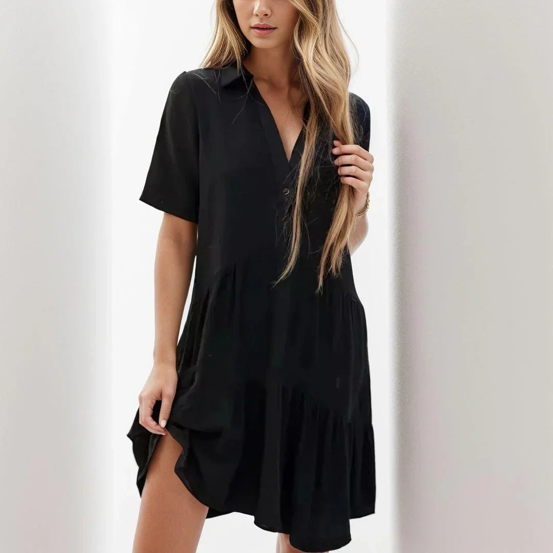 Ischia™ Cotton-Linen Dress with Relaxed Fit / Exclusive Elegance and Comfort Inspired by the Mediterranean!