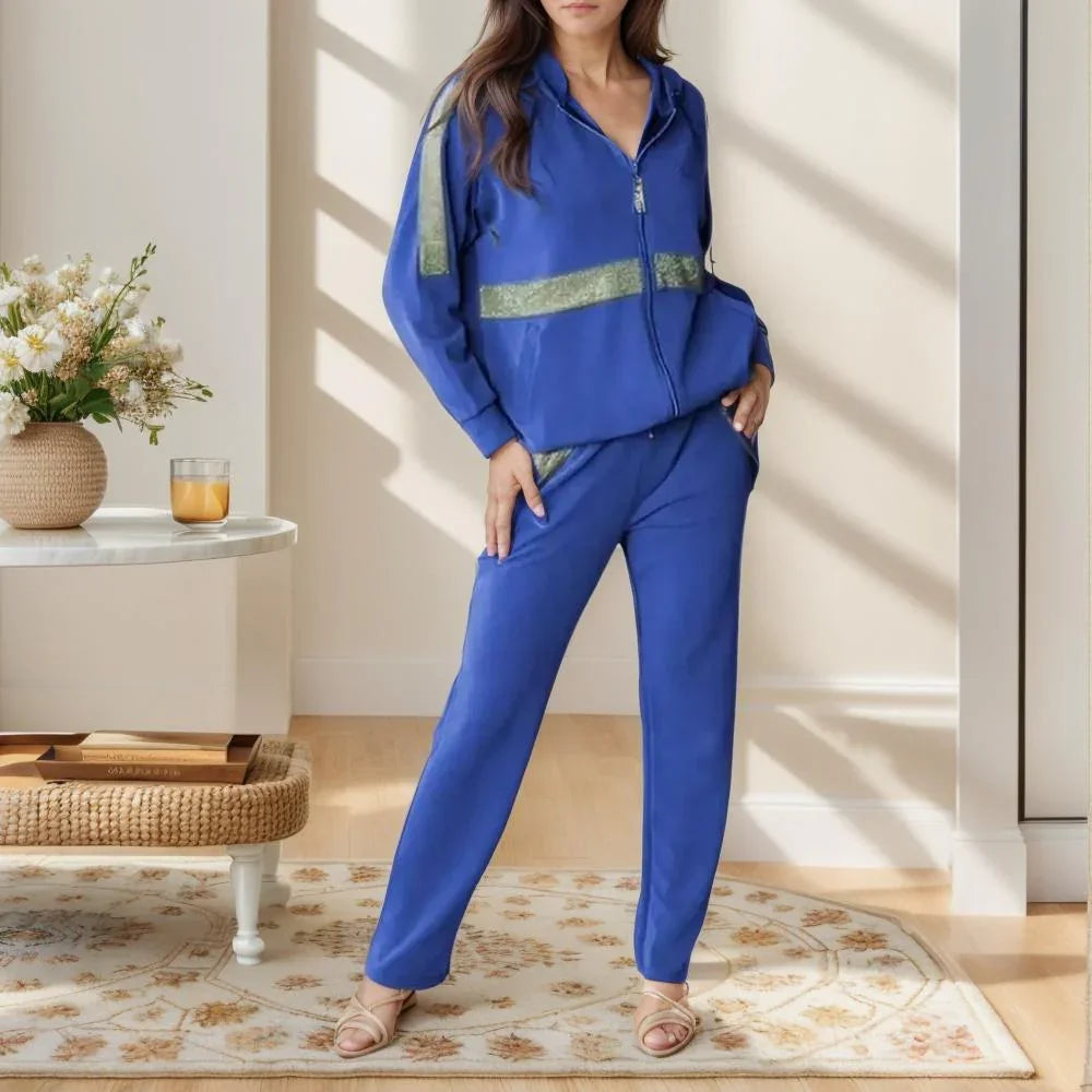 Stefany™ Set in Super Soft Sweatshirt with Discreet Shine / Comfort and Elegance for Women Who Shine on Any Occasion!