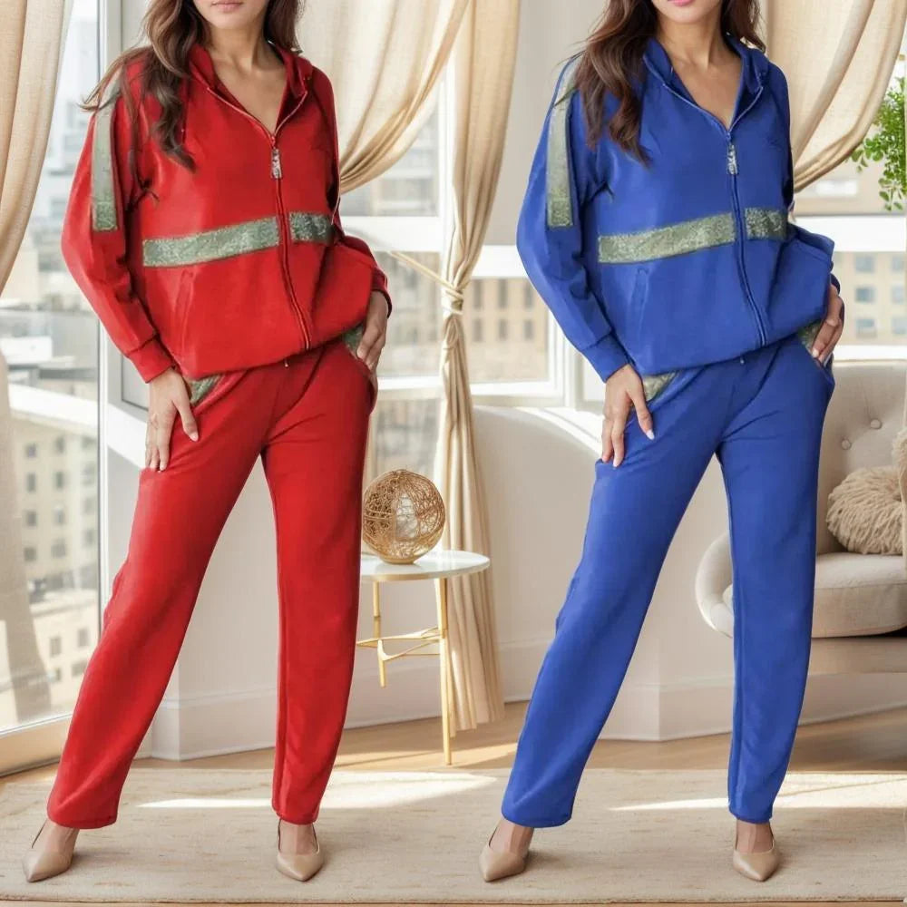 Stefany™ Set in Super Soft Sweatshirt with Discreet Shine / Comfort and Elegance for Women Who Shine on Any Occasion!