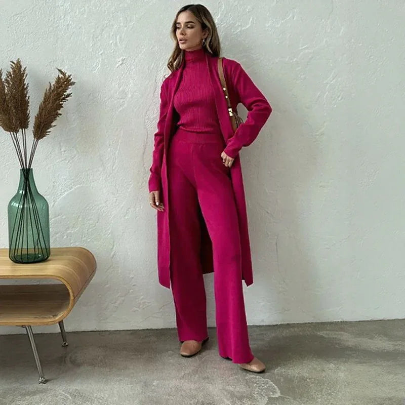 The Monroe™ Luxury 3-Piece Set in Premium Knitwear / Your Right Choice for Modern, Effortless Style