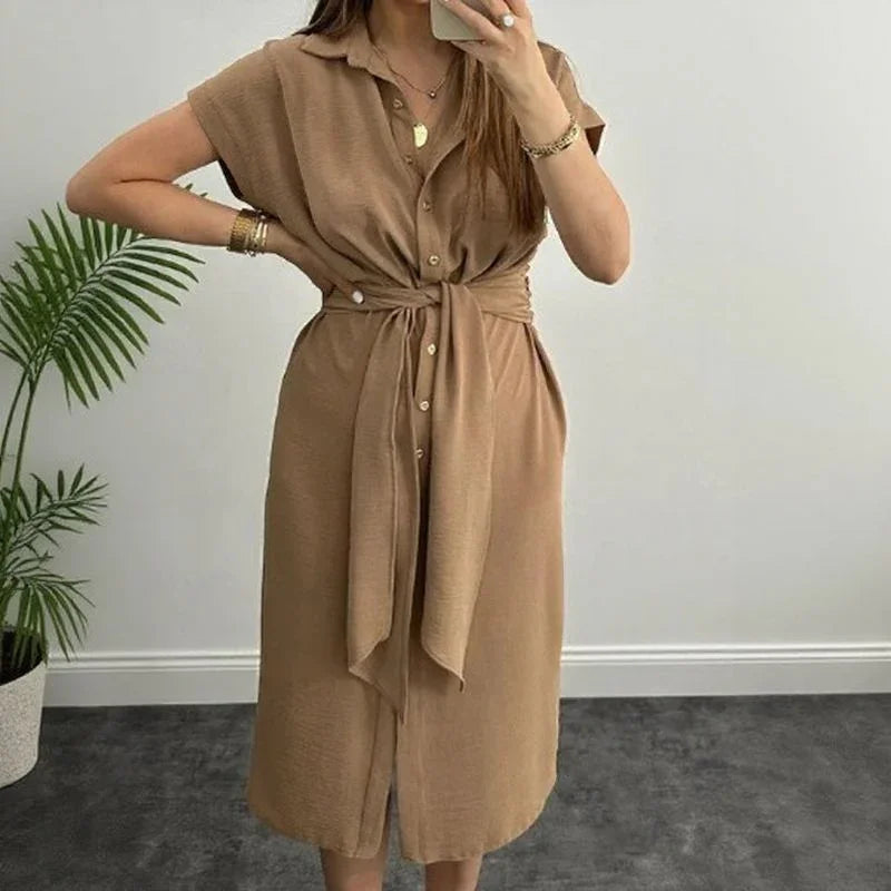 Julie™ Dress in Viscose with Elastane and Adjustable Waist / Uncomplicated Elegance for Your Day to Day!