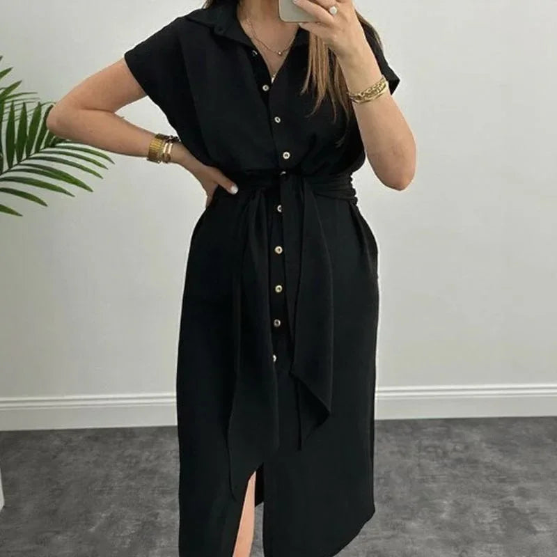 Julie™ Dress in Viscose with Elastane and Adjustable Waist / Uncomplicated Elegance for Your Day to Day!