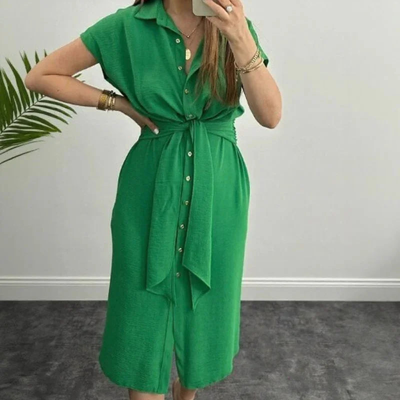 Julie™ Dress in Viscose with Elastane and Adjustable Waist / Uncomplicated Elegance for Your Day to Day!