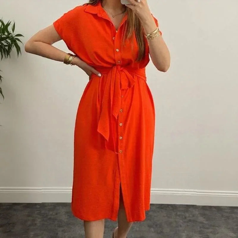 Julie™ Dress in Viscose with Elastane and Adjustable Waist / Uncomplicated Elegance for Your Day to Day!