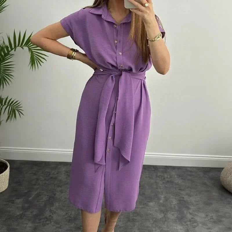 Julie™ Dress in Viscose with Elastane and Adjustable Waist / Uncomplicated Elegance for Your Day to Day!