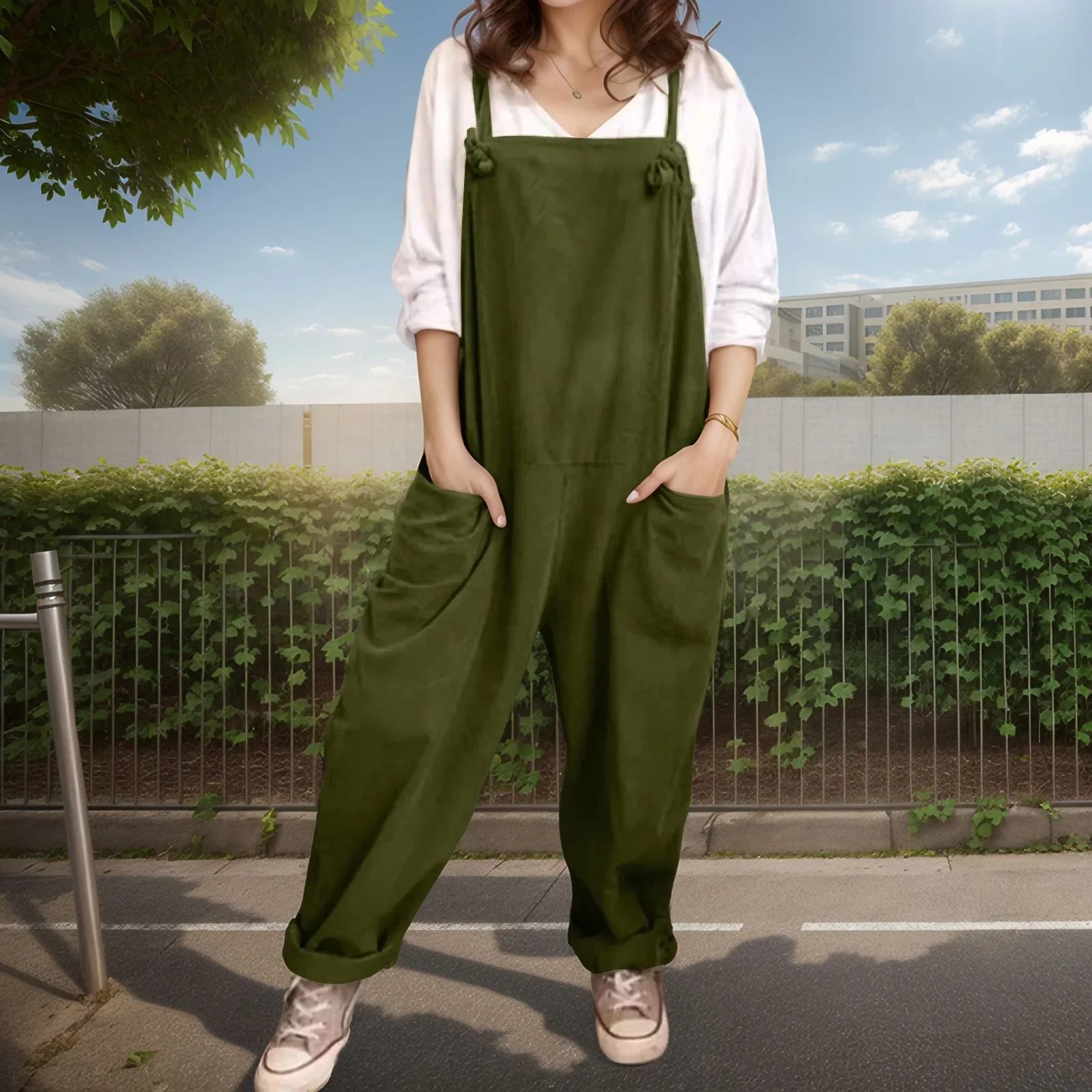 Amelie™ Jumpsuit with Oversized Design and Stylish Pockets / For those Who Live in Freedom and Casual Elegance!