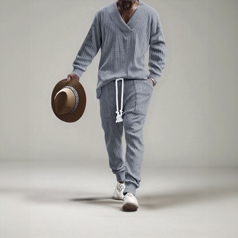 EliteWear™ Men's Structured Braided Knit Set / For Men Who Value Comfort and Presence!