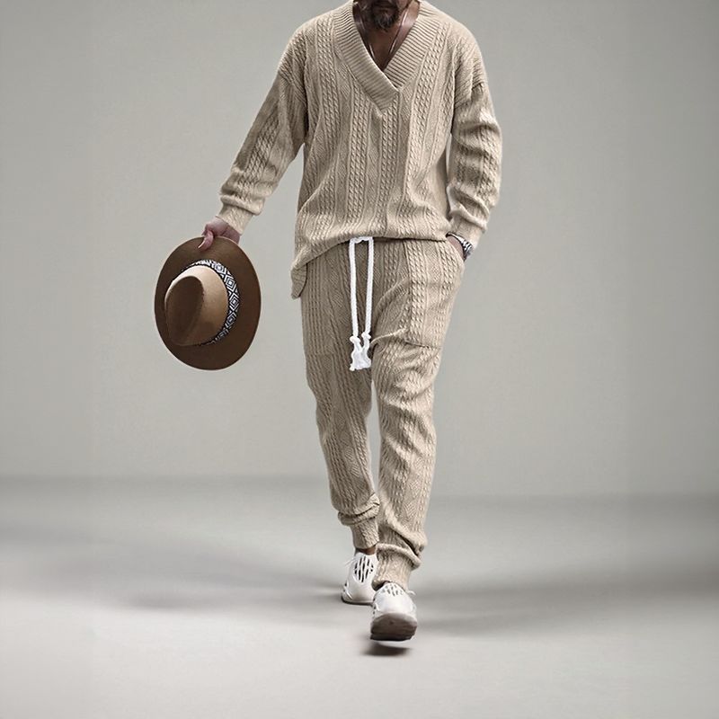 EliteWear™ Men's Structured Braided Knit Set / For Men Who Value Comfort and Presence!