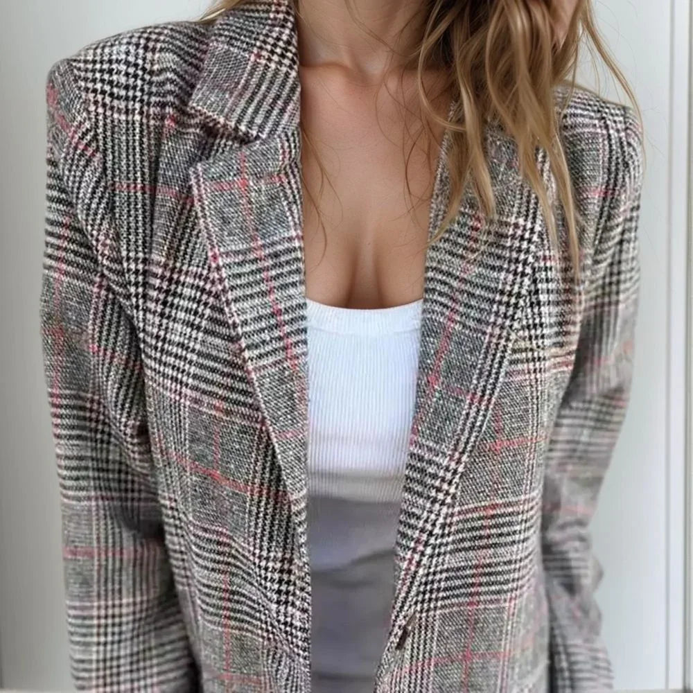 Madrid™ Blazer in Classic Plaid with Structured Lapel / An Icon of Style, Versatility and Elegance!