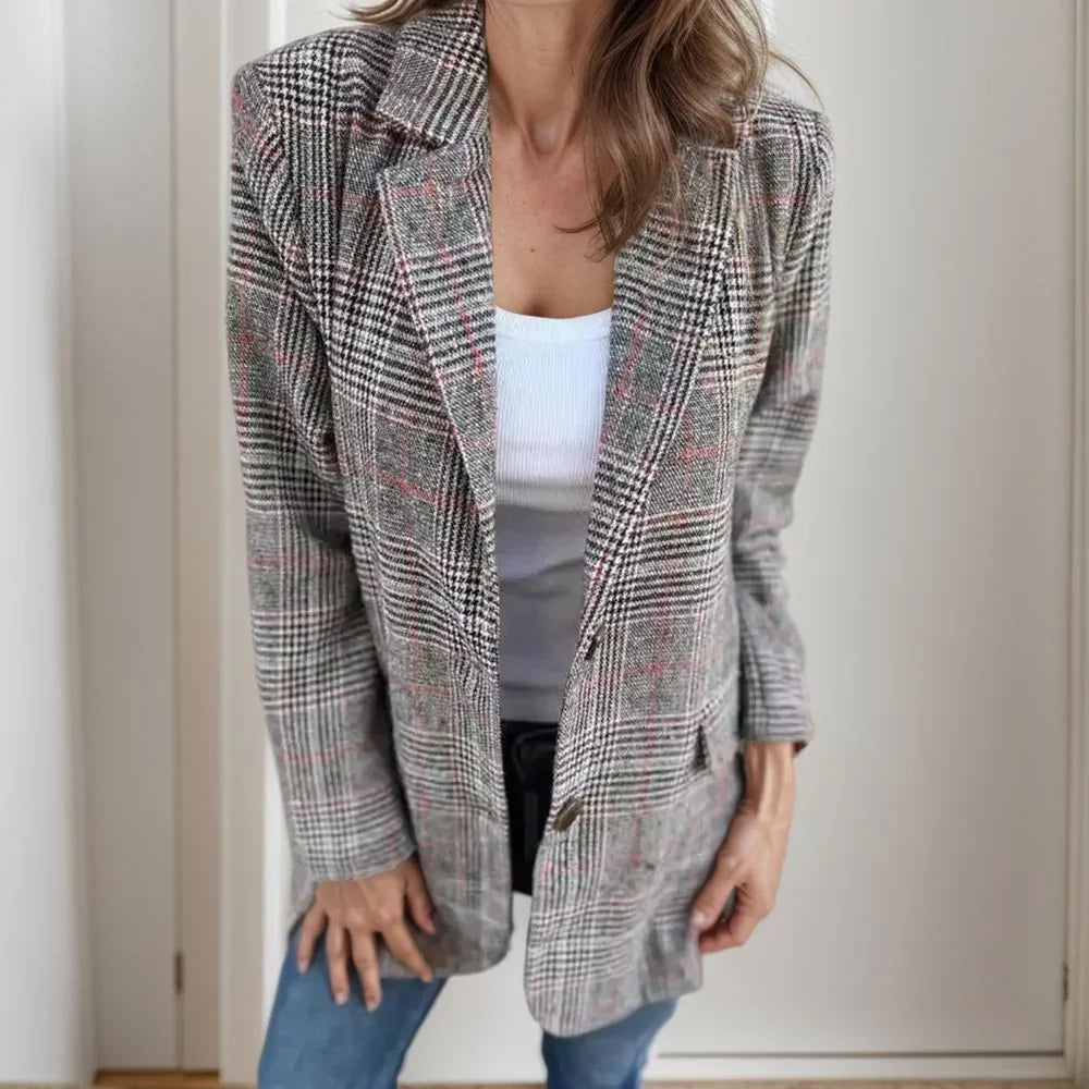 Madrid™ Blazer in Classic Plaid with Structured Lapel / An Icon of Style, Versatility and Elegance!