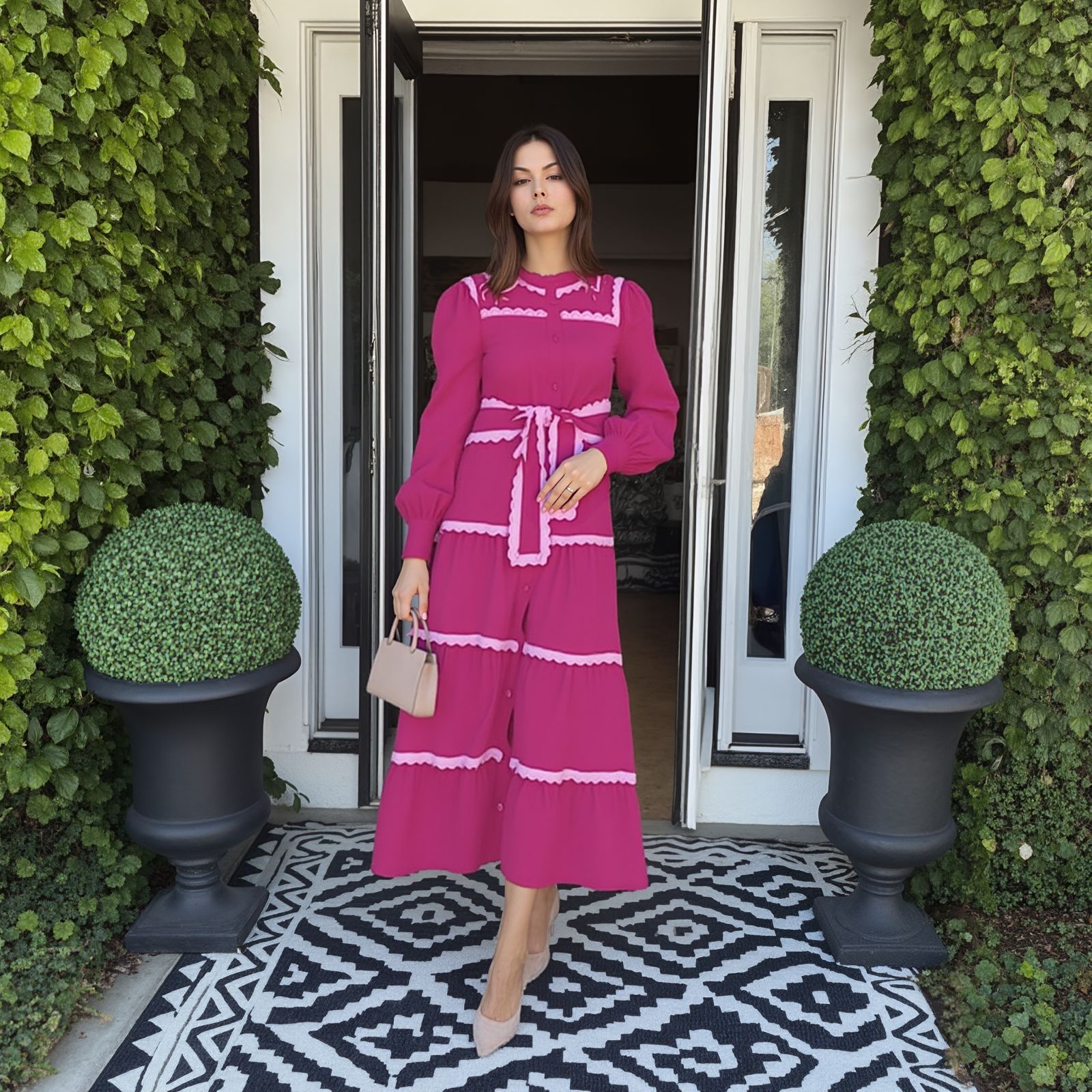 Walga™ European Retro Style Dress in Cotelê Velvet/ The Timeless Charm of German Fashion for Unique Women!