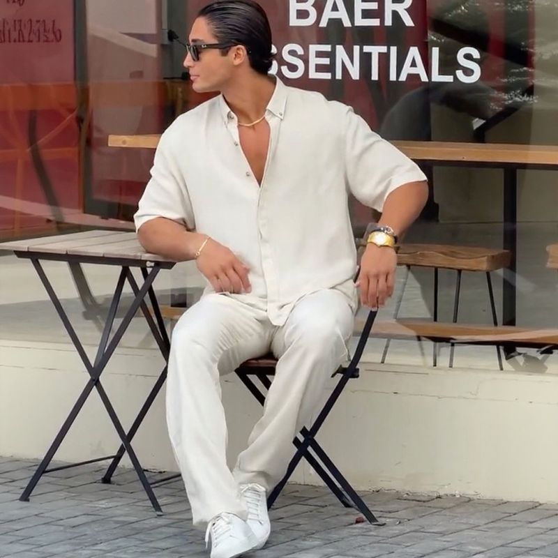 Capri Uomo™ Set in Smart Fabric with Minimalist Design / European Mediterranean Luxury for Summer 2025-2026!