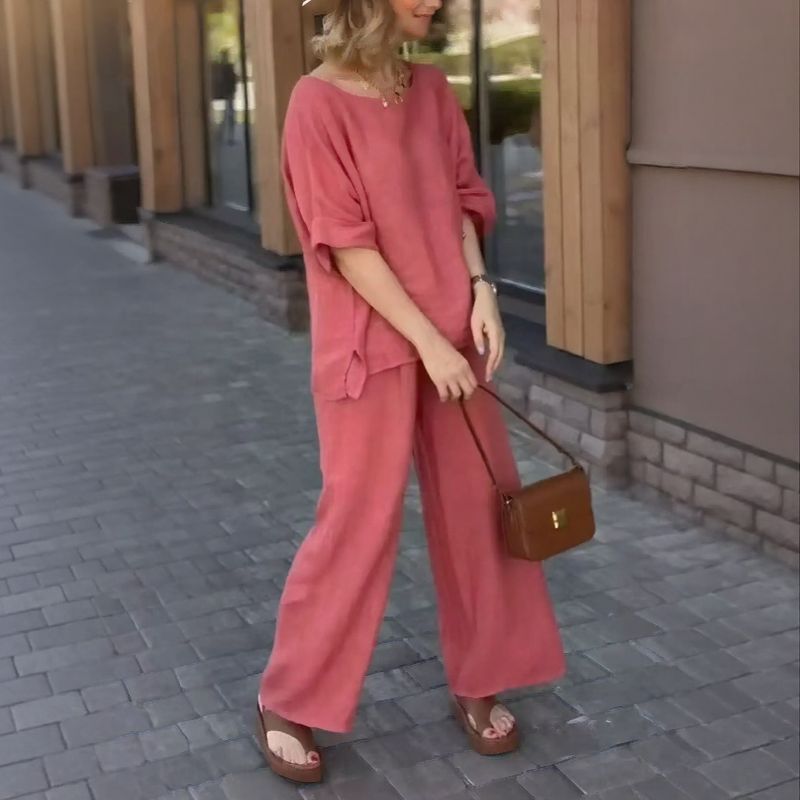 Noronha™ Set in Cotton Linen with Comfortable Fit / Sophisticated Simplicity that Delights!