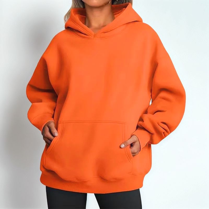 Women's Comfort Knit Sweatshirt with Loose Hood and Loose Fit / The Basic That Never Goes Out of Style!