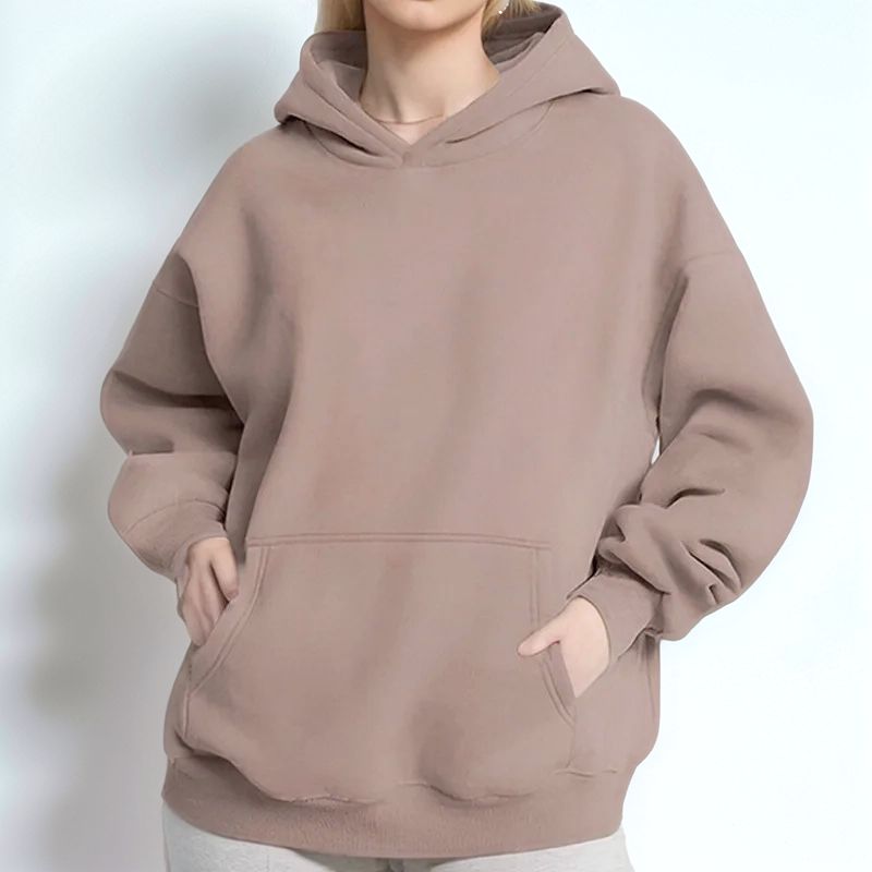 Women's Comfort Knit Sweatshirt with Loose Hood and Loose Fit / The Basic That Never Goes Out of Style!