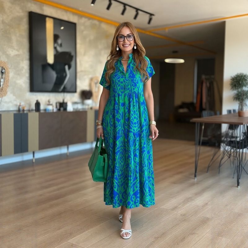 Lily™ Dress in Lightweight Viscose with Mandarin Collar / A modern classic for those who live authentically!