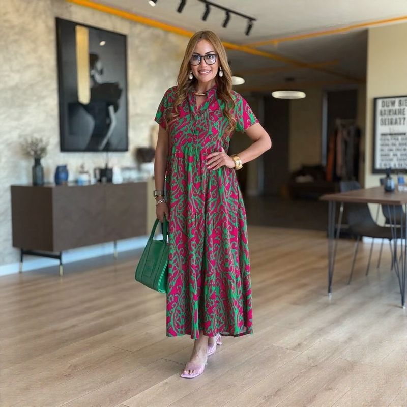 Lily™ Dress in Lightweight Viscose with Mandarin Collar / A modern classic for those who live authentically!