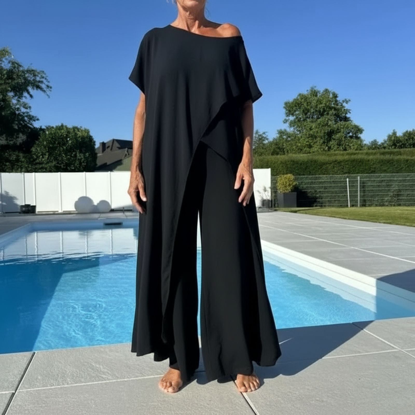 LunaHouse™ Cotton Linen Set with Asymmetrical Cut / The Comfort and Style You Need!