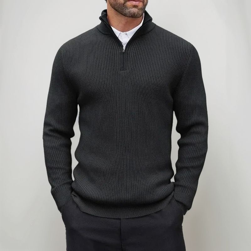 Valhalla™ Sweater in Premium Ribbed Tricot with High Neck / Minimalist Design, Impeccable Structure, and a Presence that Commands Respect!