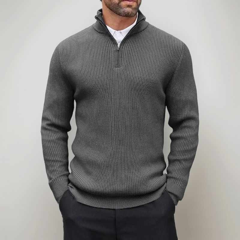Valhalla™ Sweater in Premium Ribbed Tricot with High Neck / Minimalist Design, Impeccable Structure, and a Presence that Commands Respect!