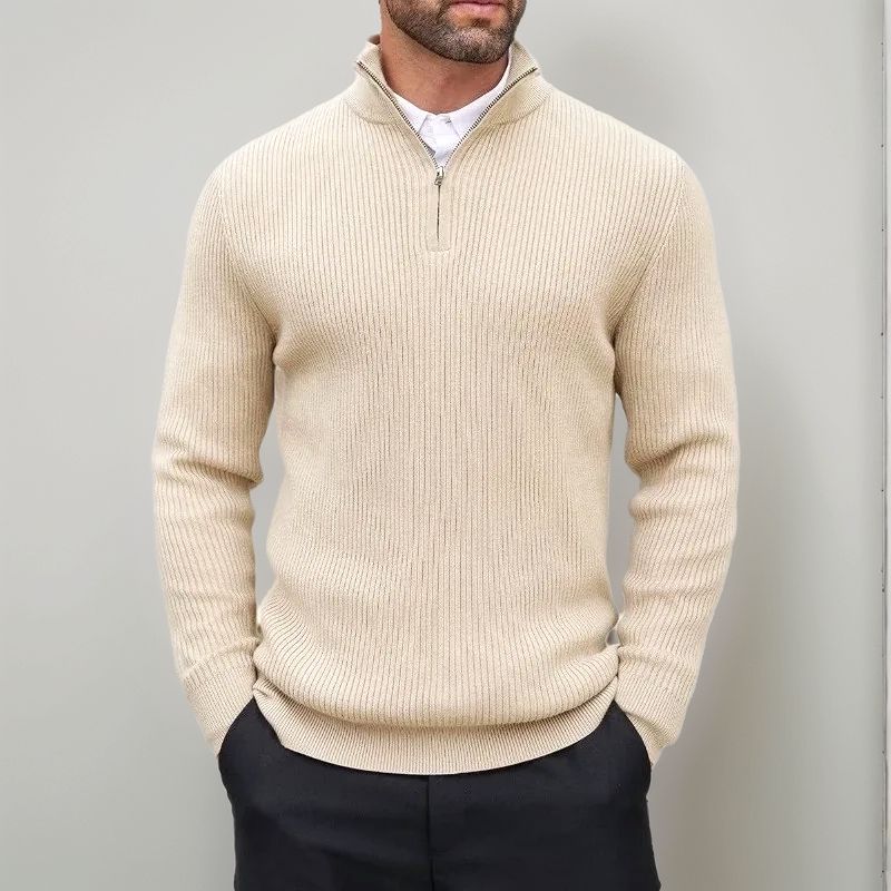 Valhalla™ Sweater in Premium Ribbed Tricot with High Neck / Minimalist Design, Impeccable Structure, and a Presence that Commands Respect!