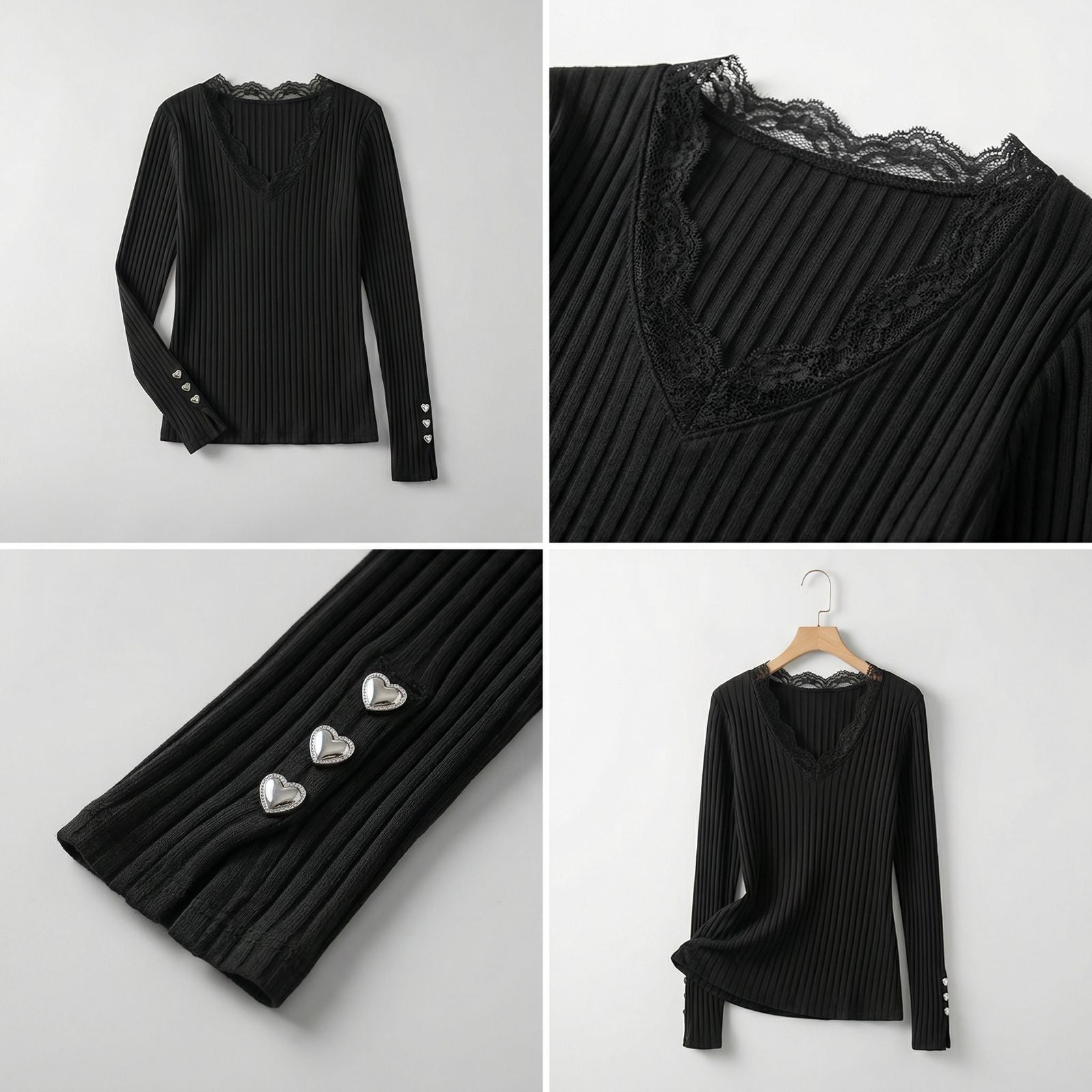 Maison™ Elegant Lace Blouse with Premium Sleeve Details