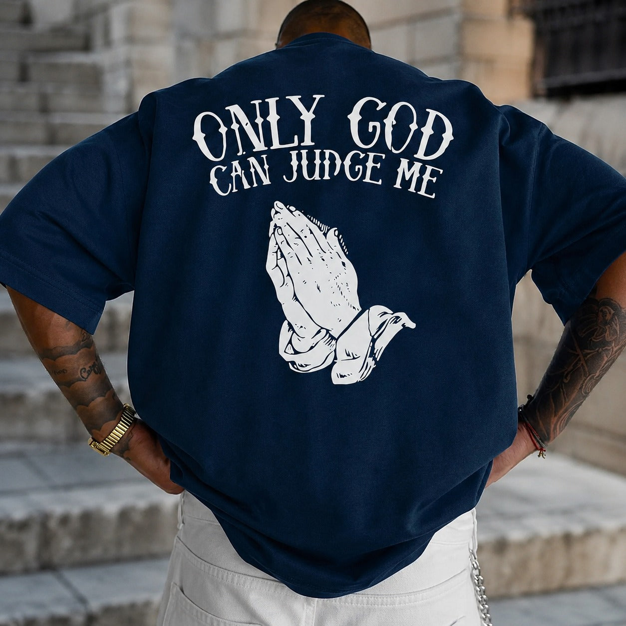 Caleb™ T-Shirt with Streetwear Style and Back Graphic Print