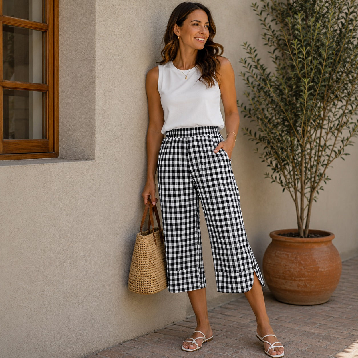 Ravena™ Cropped Wide-Leg Pants with Flowy Fit & Everyday Comfort