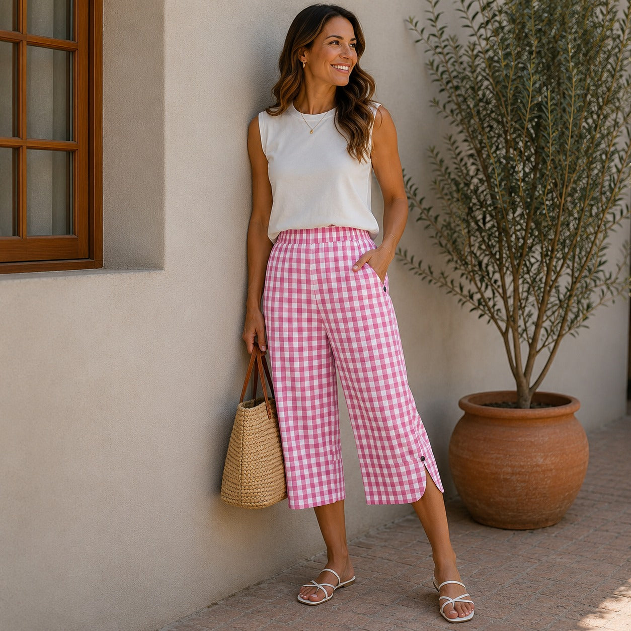 Ravena™ Cropped Wide-Leg Pants with Flowy Fit & Everyday Comfort