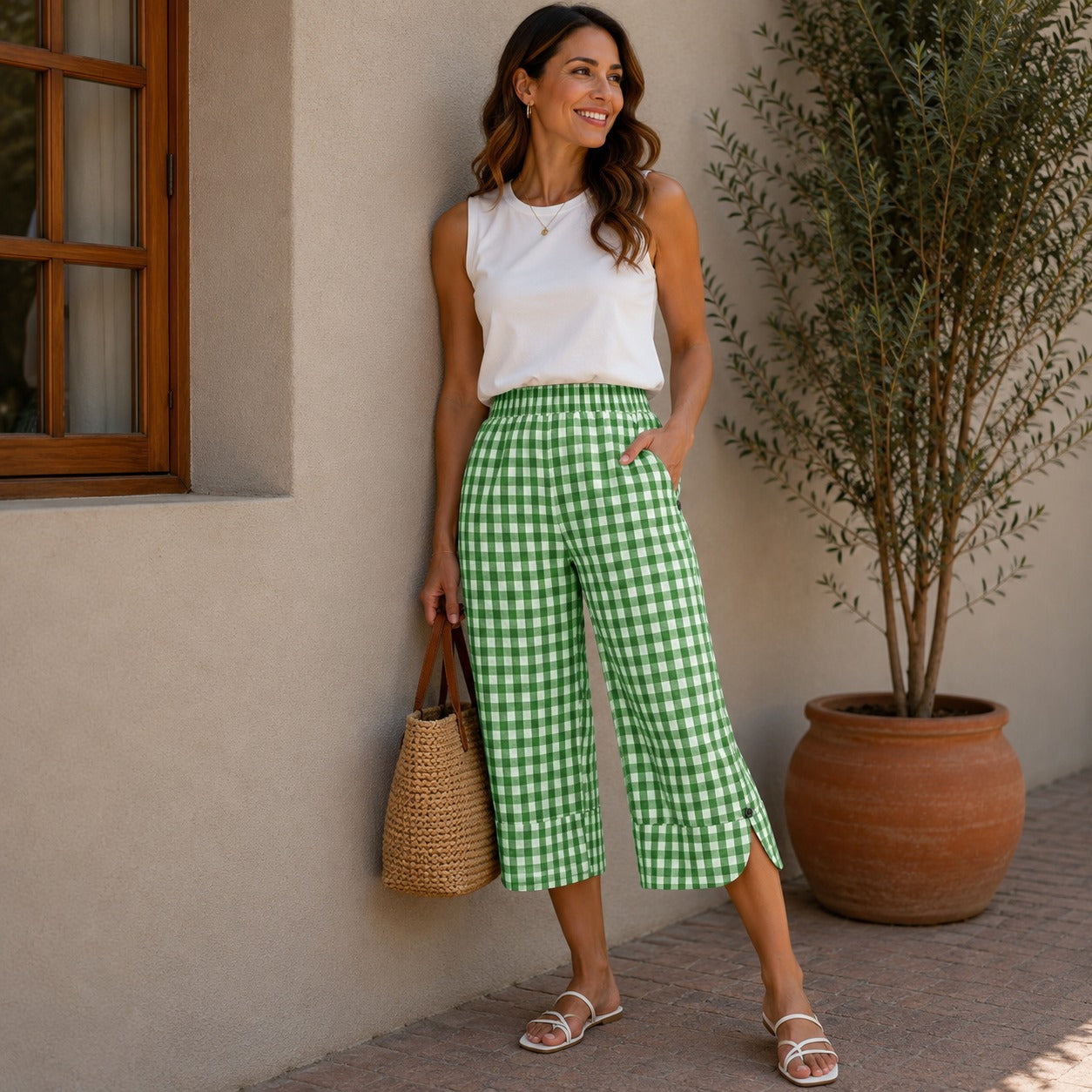 Ravena™ Cropped Wide-Leg Pants with Flowy Fit & Everyday Comfort